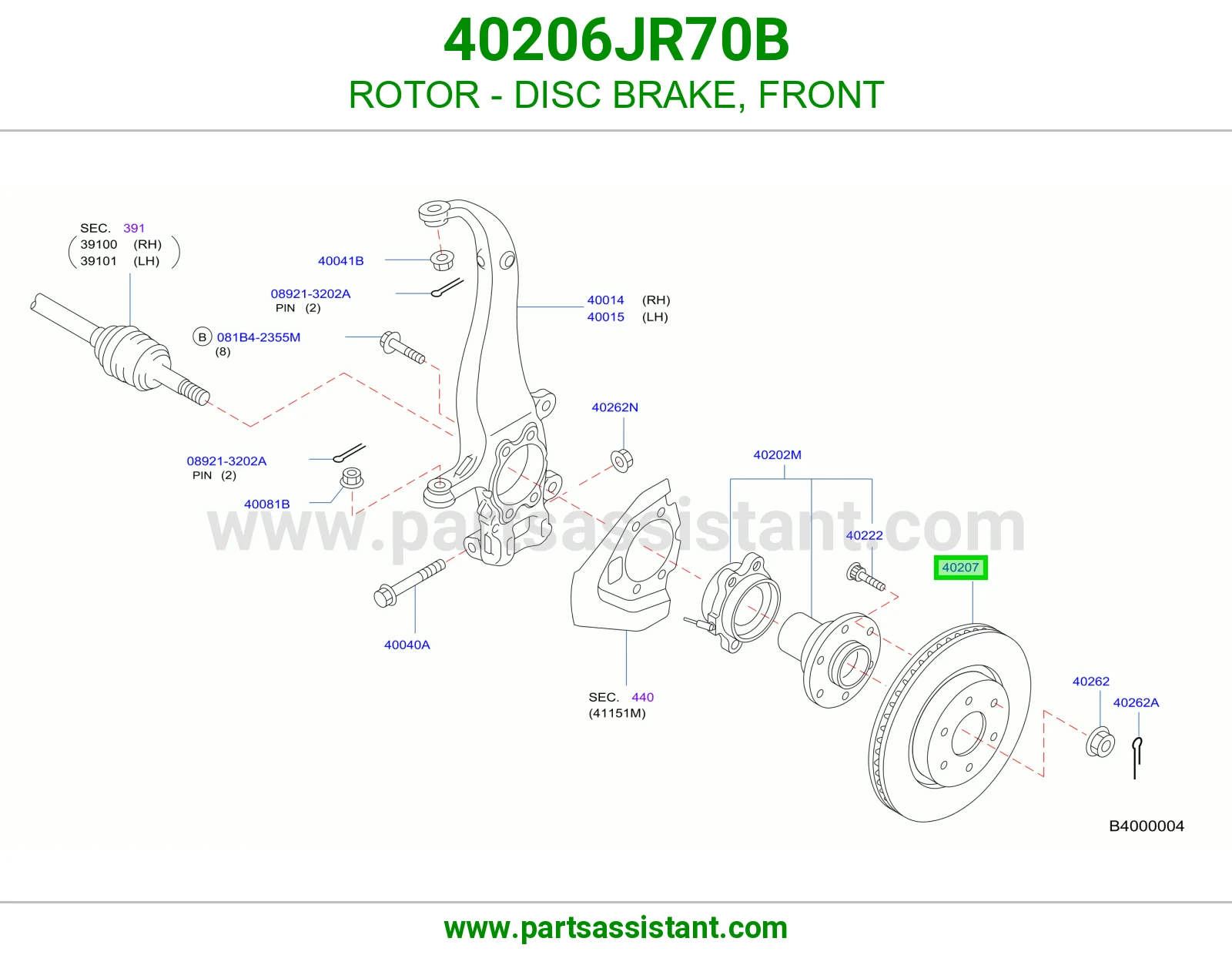 هوب كفر امامي 40206JR70B