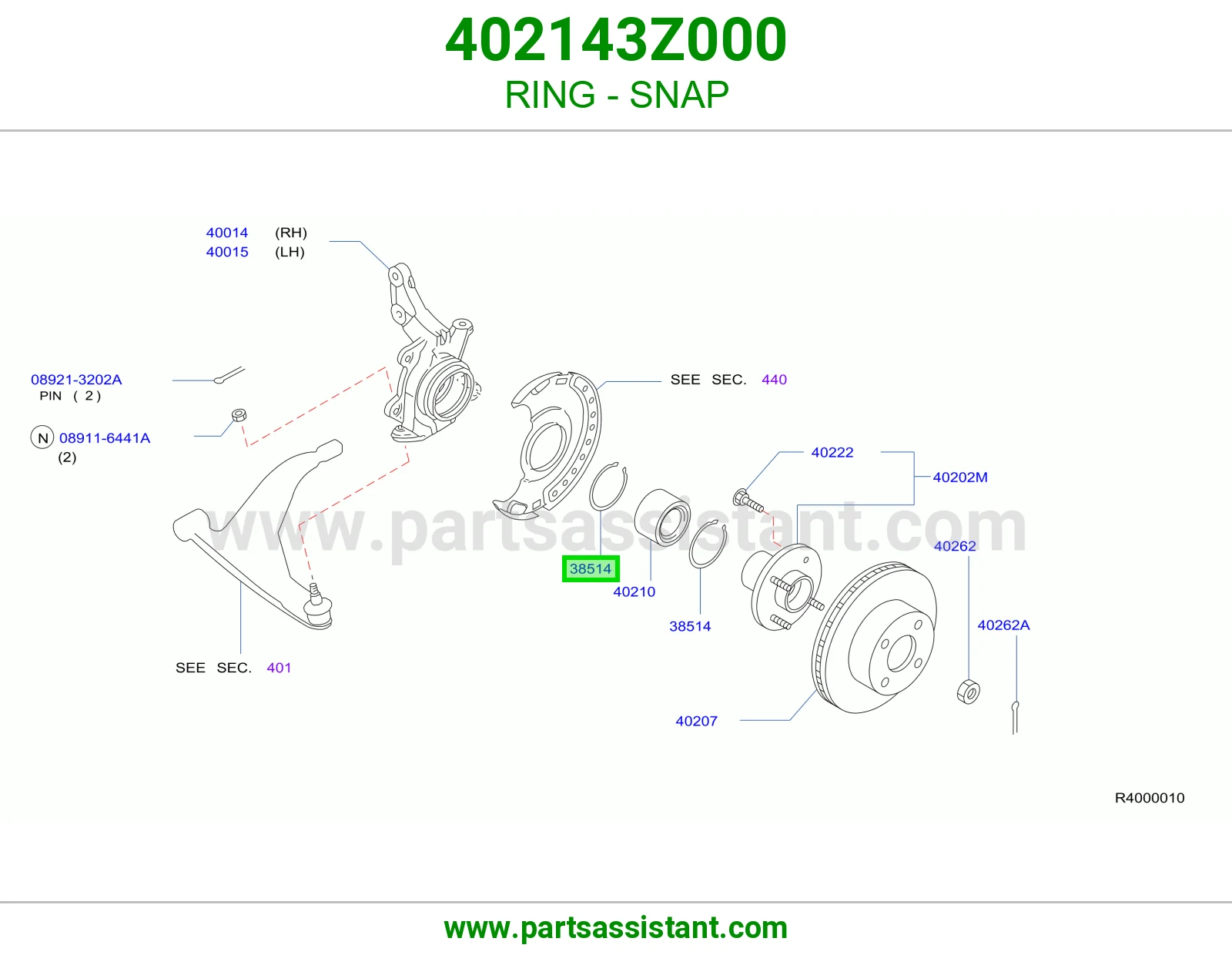 حلقة كلبس 402143Z000