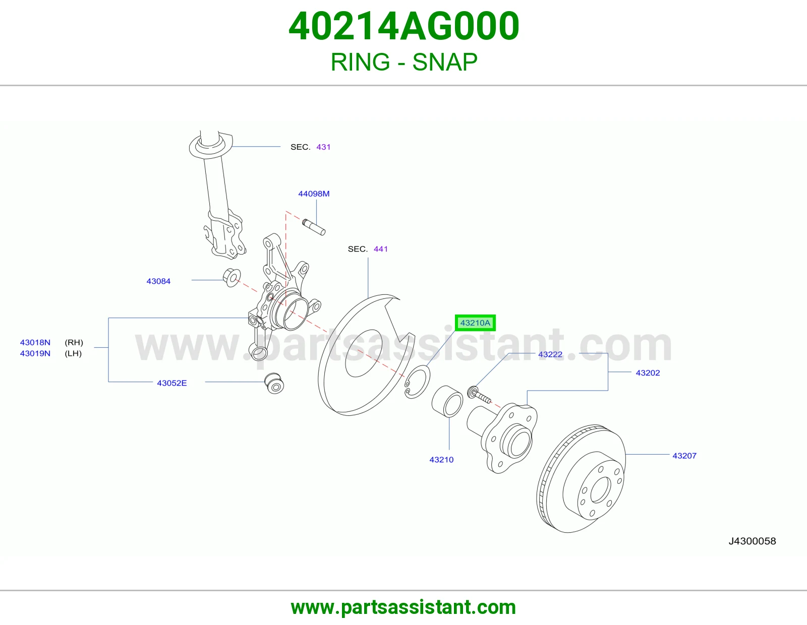 RING - SNAP 40214AG000