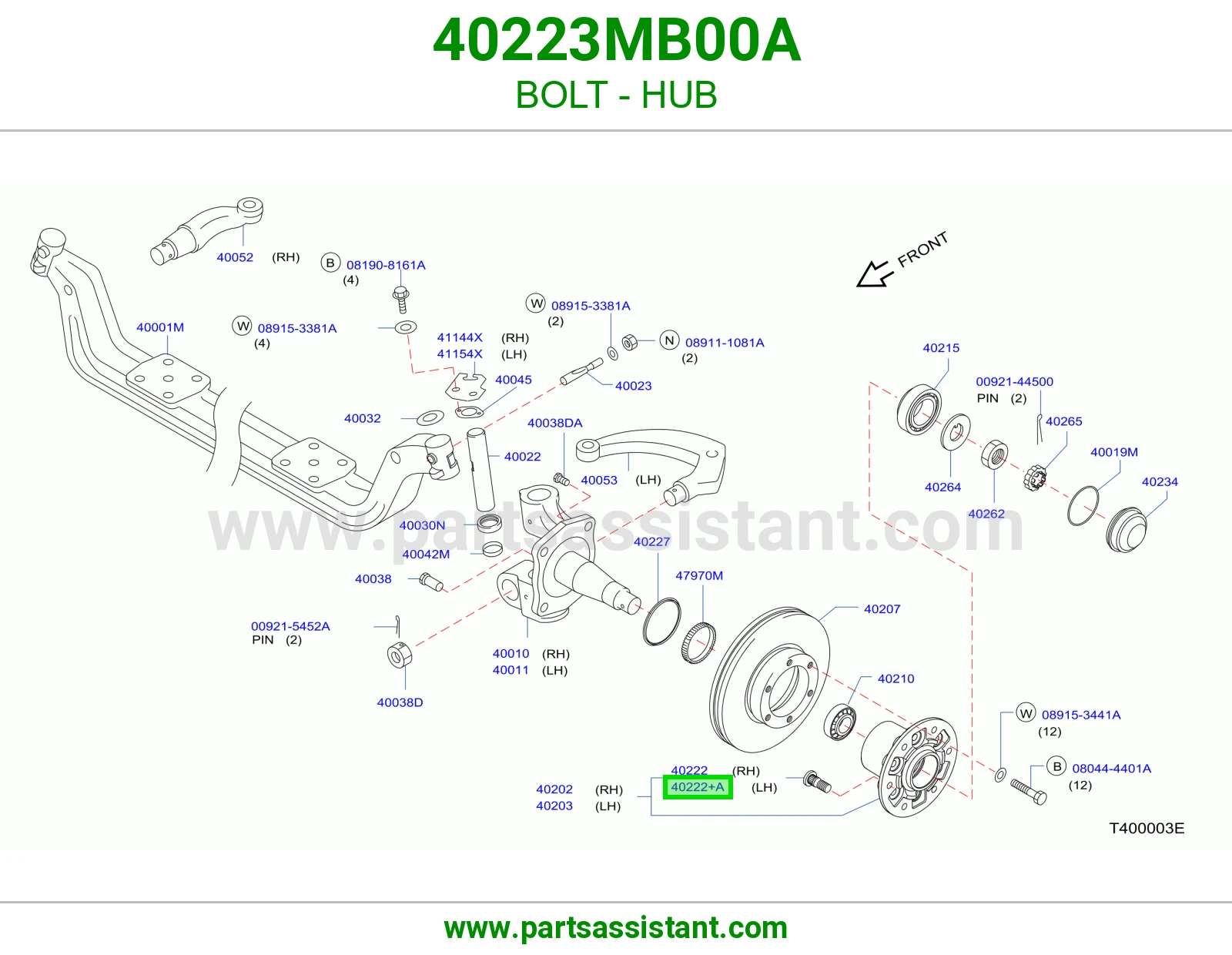 مسمار فلنجة 40223MB00A