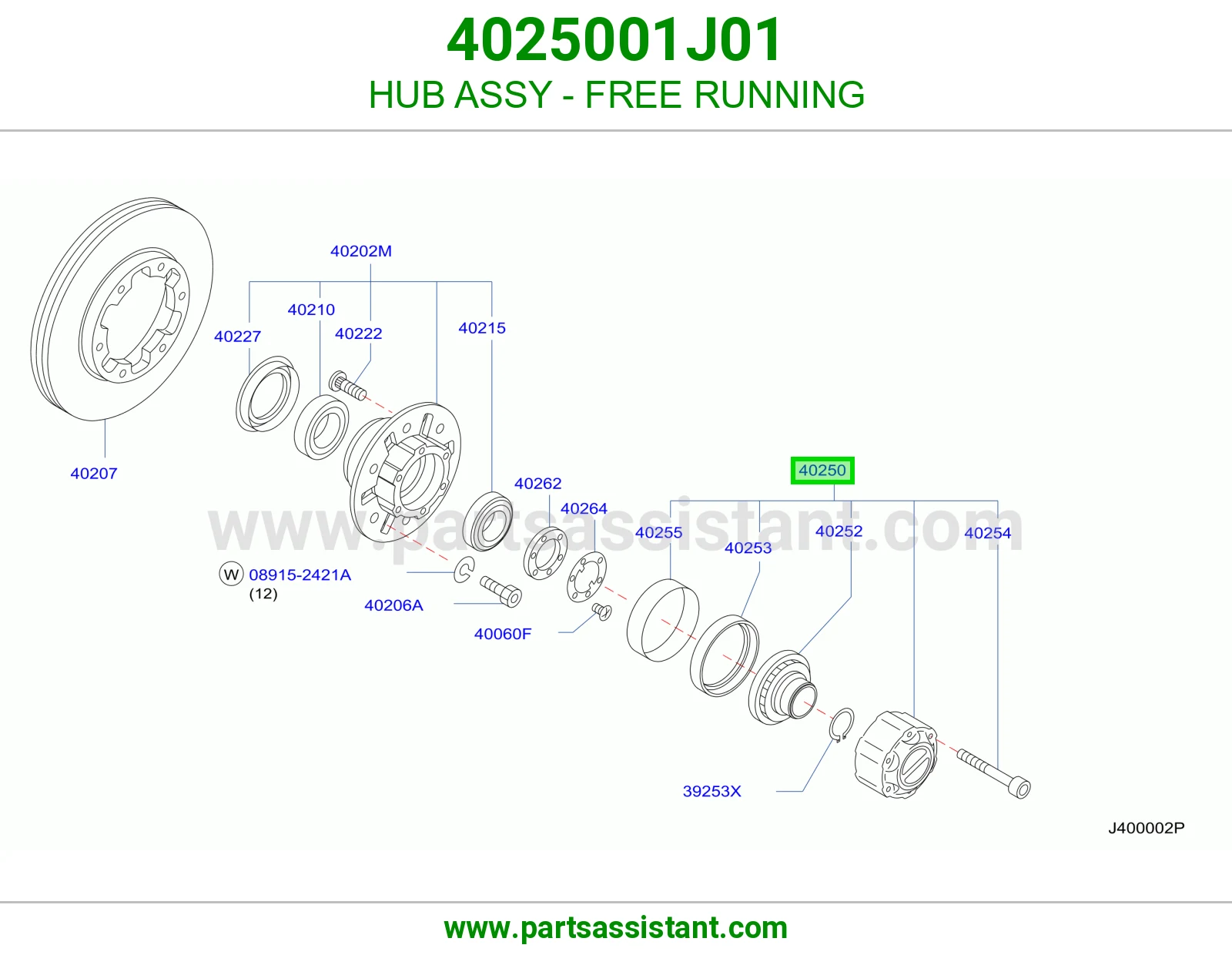 صرة دوران حر كاملة 4025001J01