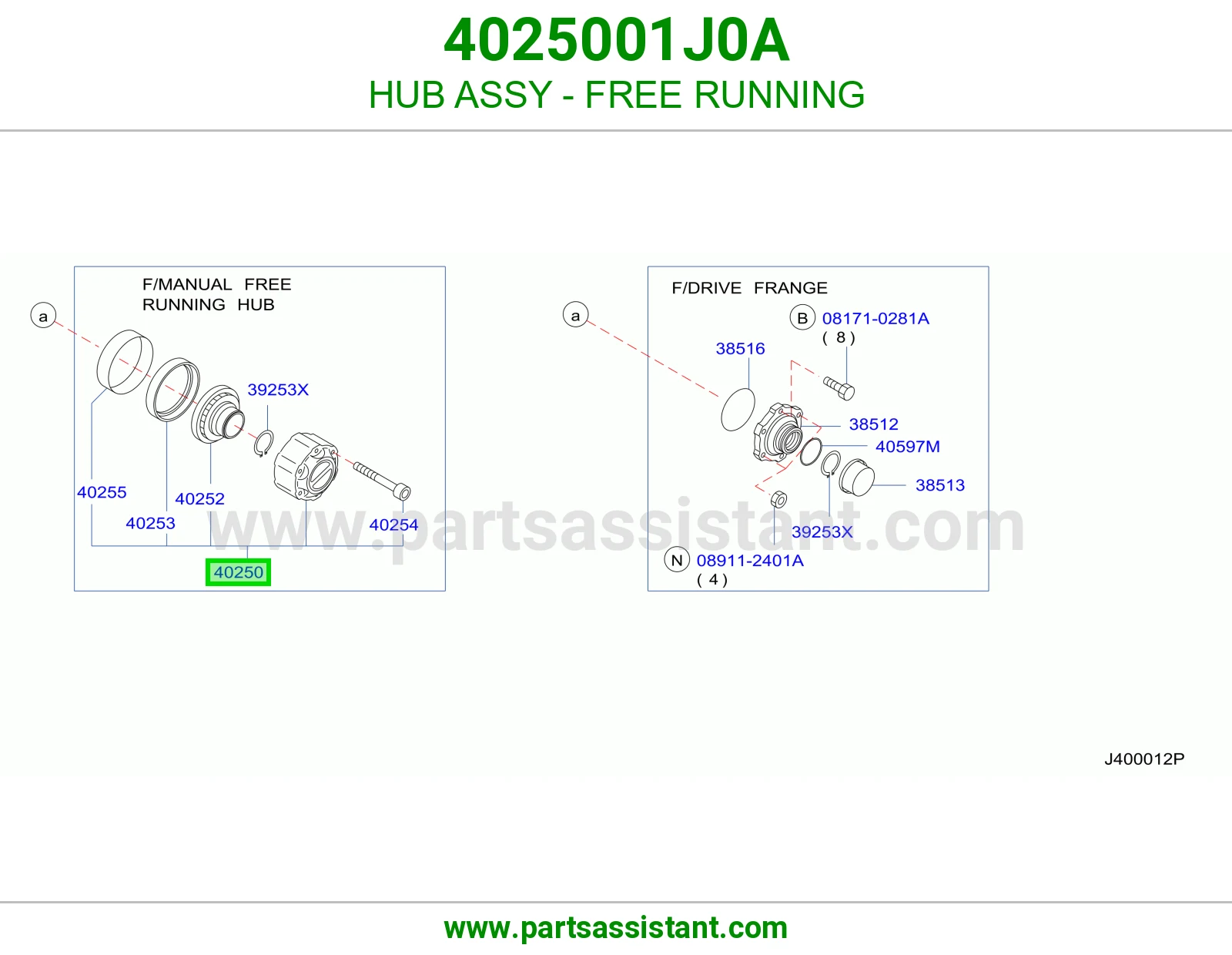 صرة دوران حر كاملة 4025001J0A