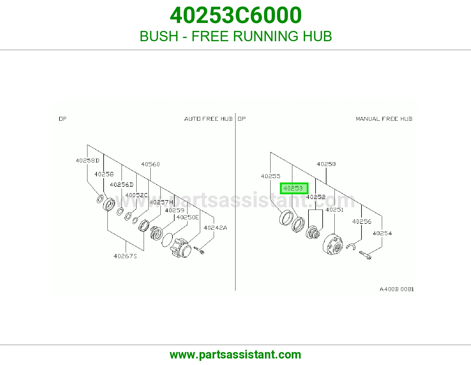 جلبة فري ويل 40253C6000
