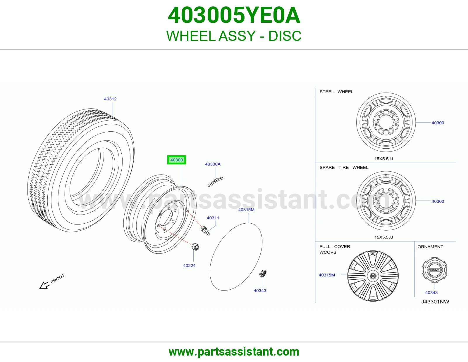 جنط ديسك كامل 403005YE0A