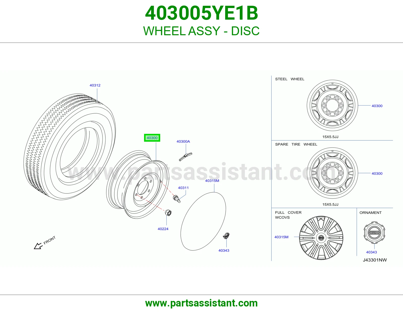 جنط ديسك كامل 403005YE1B