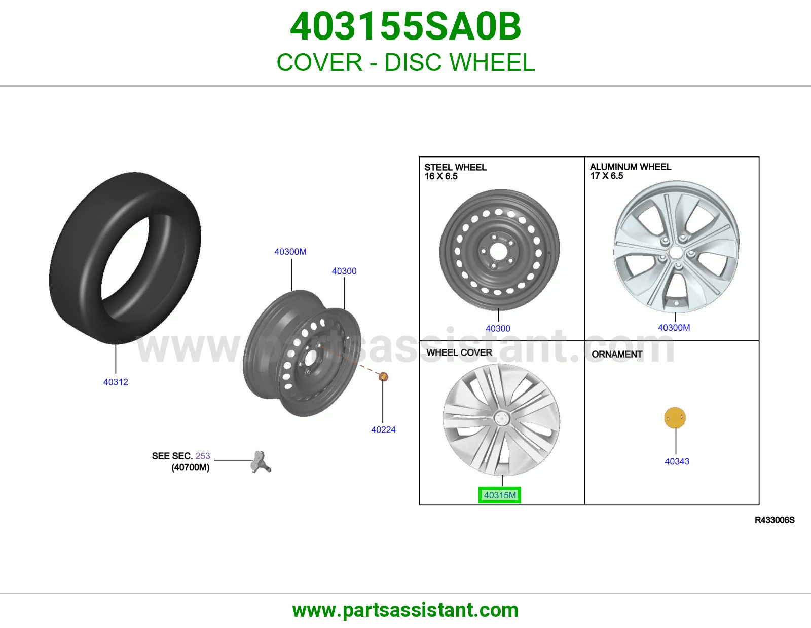 غطاء جنط 403155SA0B