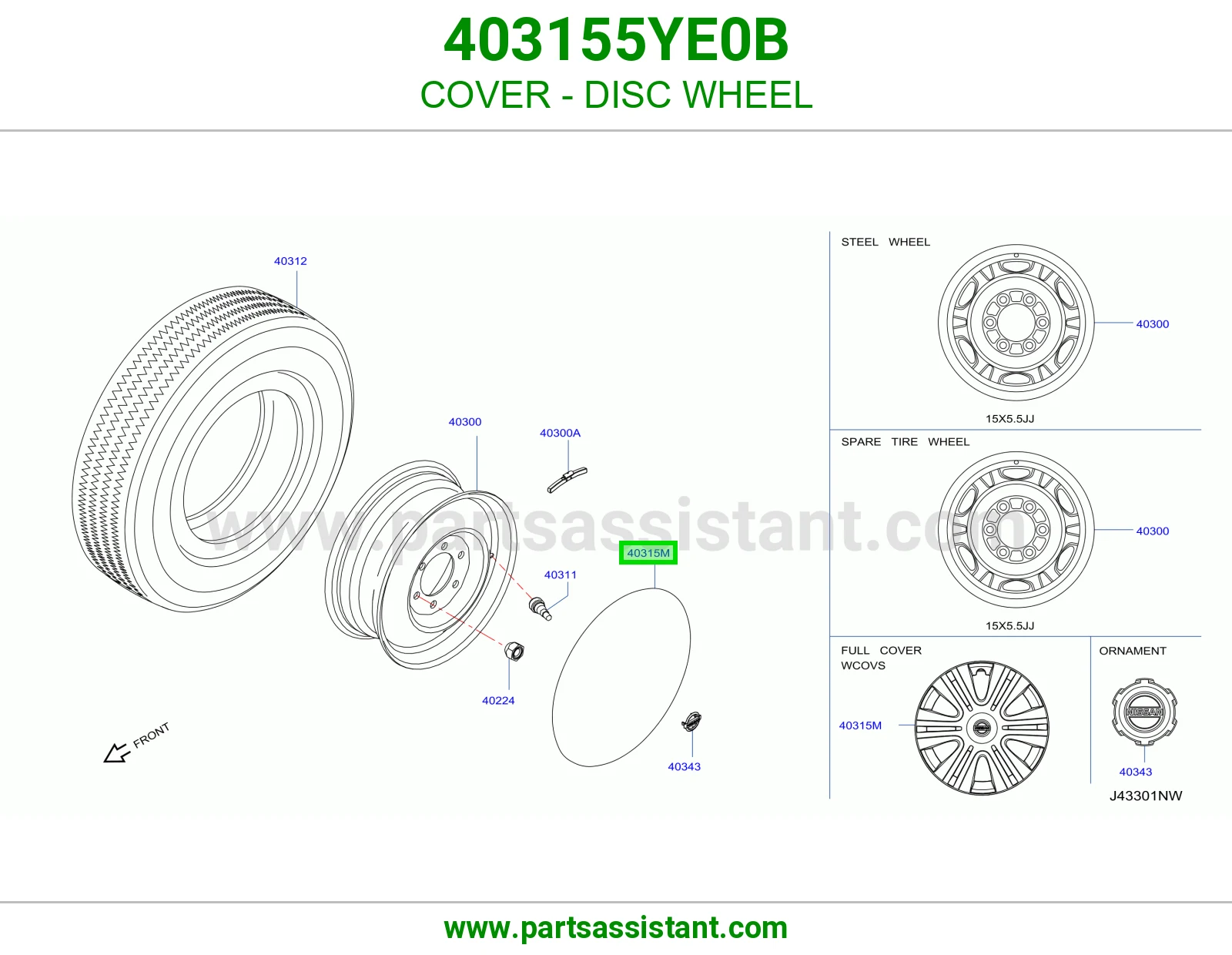 غطاء جنط 403155YE0B