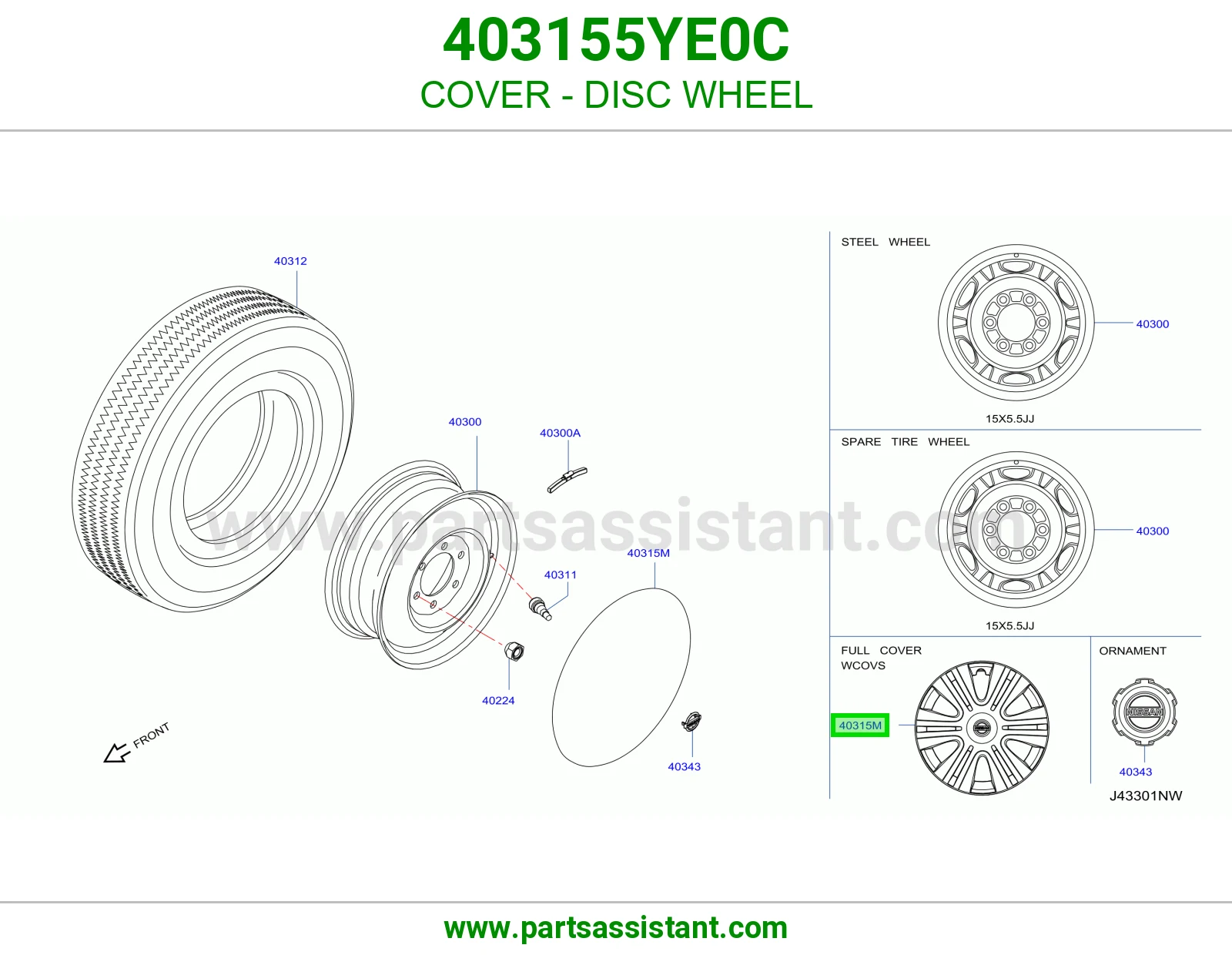 غطاء جنط 403155YE0C