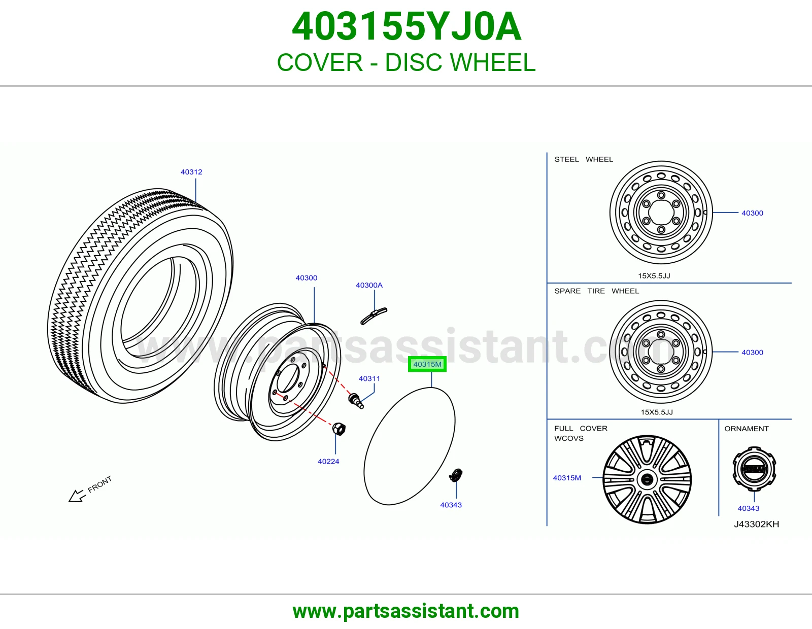 غطاء جنط 403155YJ0A