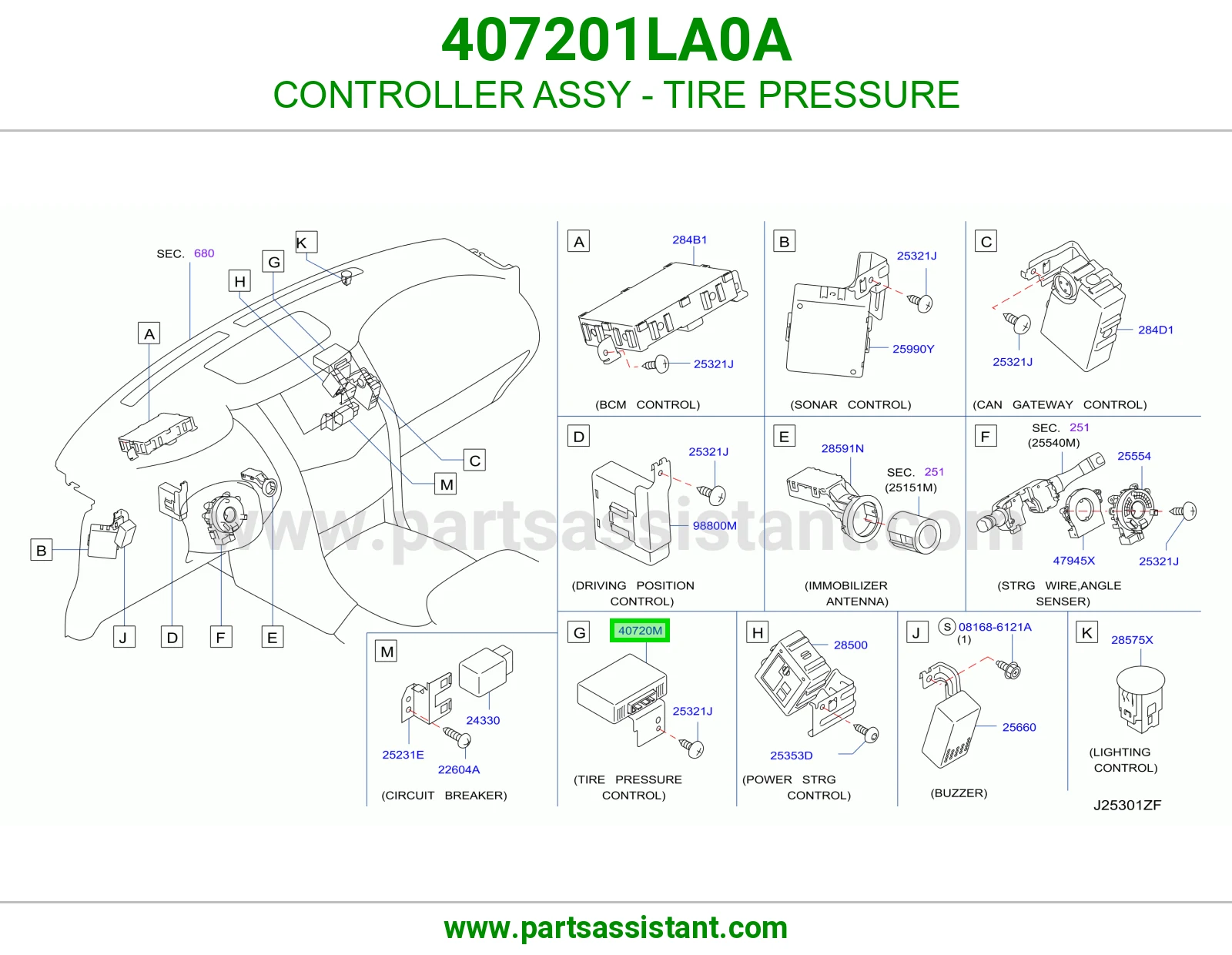 كنترول ضغط كفرات كامل 407201LA0A
