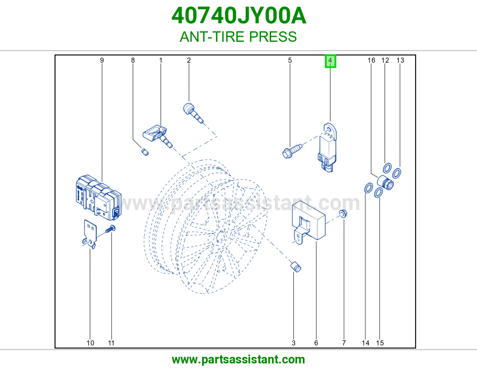 انتل ضغط الكفرات (TPMS) 40740JY00A