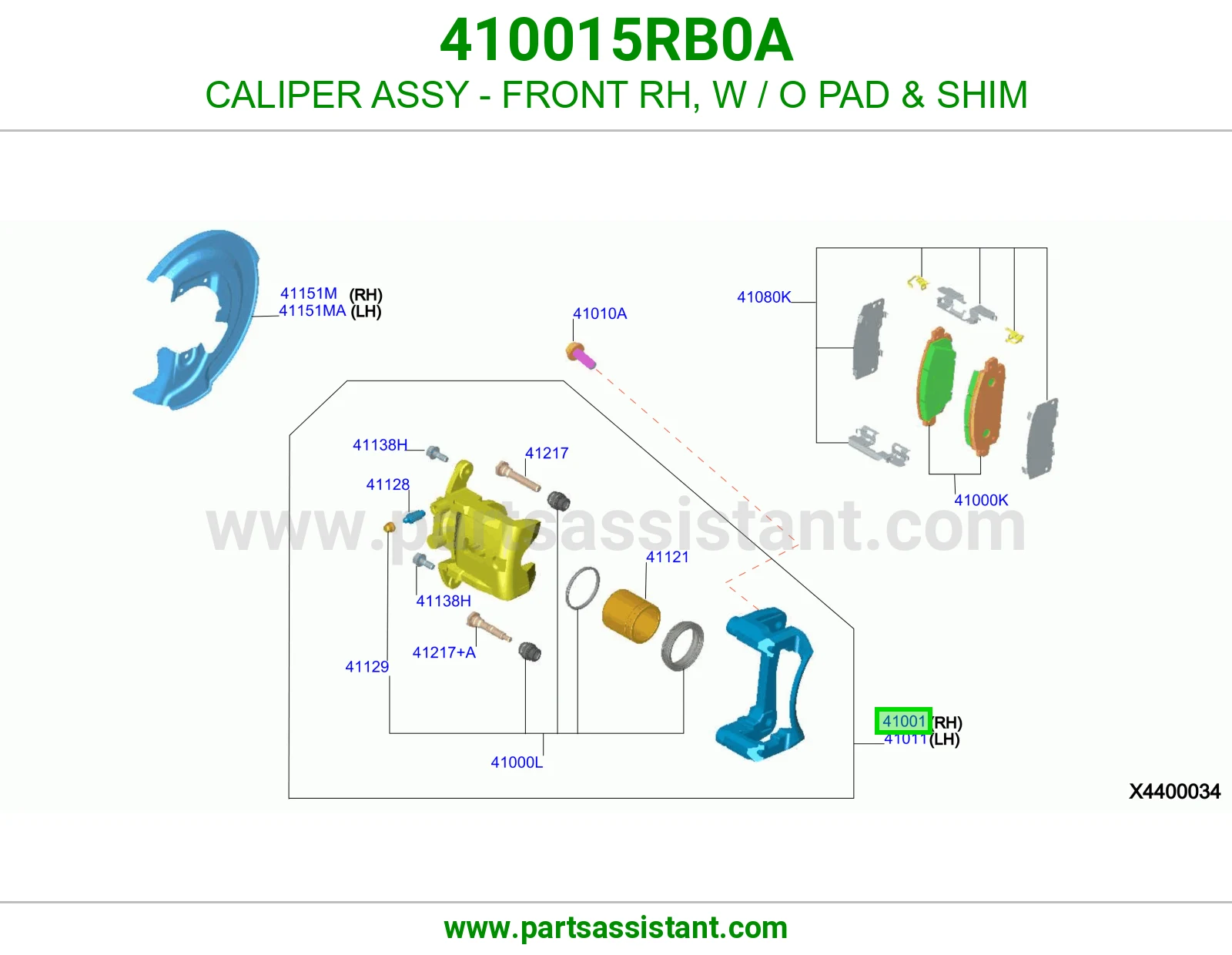 كليبر امامي يسار 410015RB0A