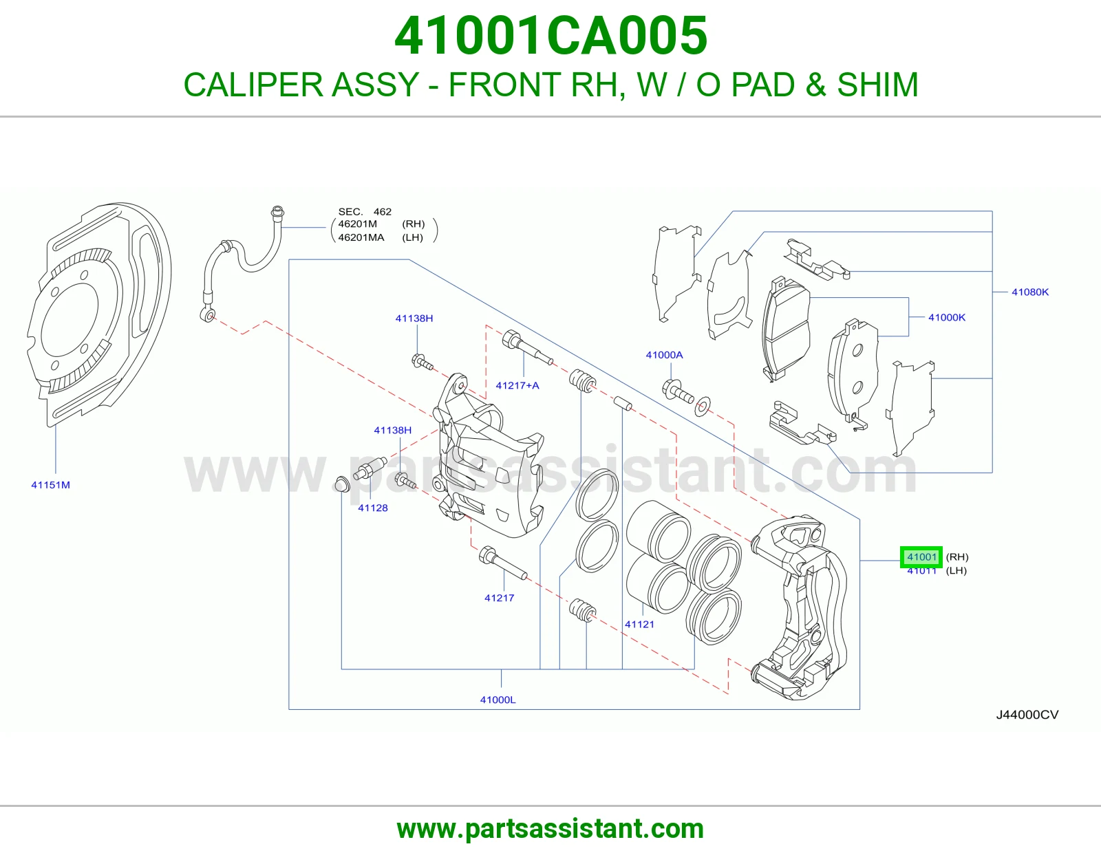 كليبر امامي يسار 41001CA005