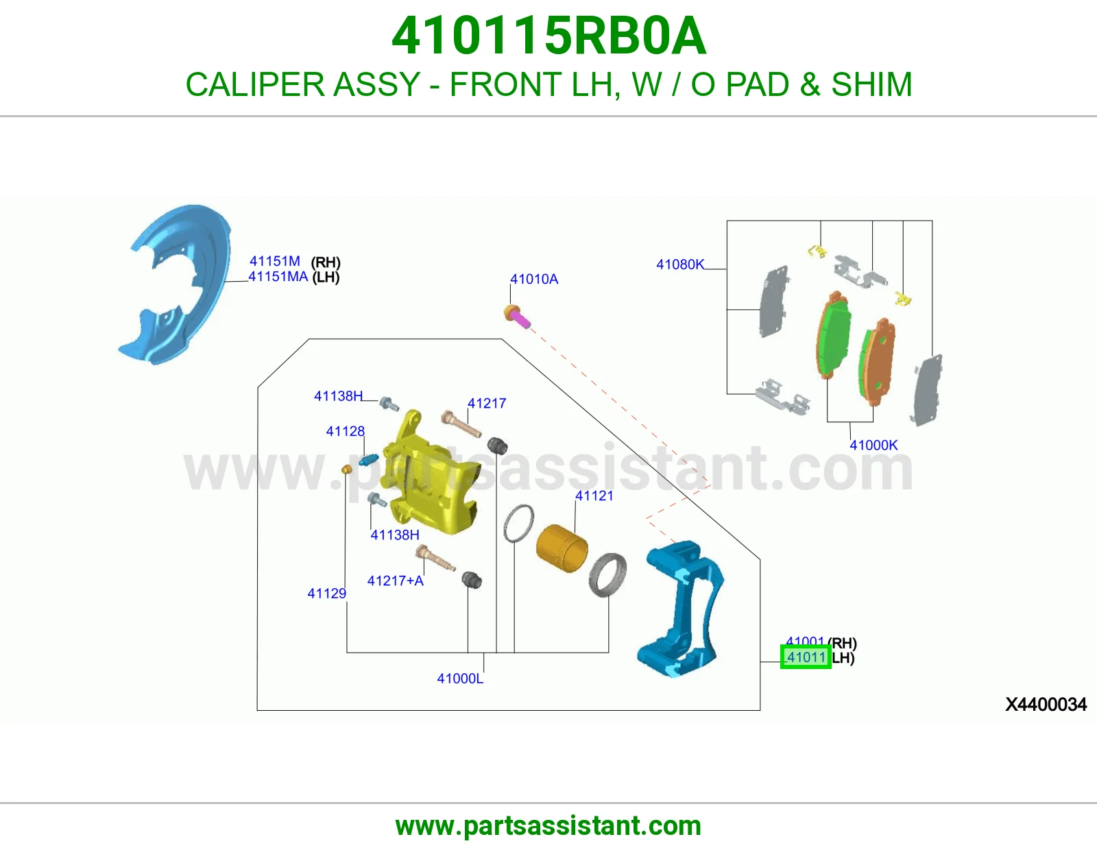 كليبر امامي يسار 410115RB0A