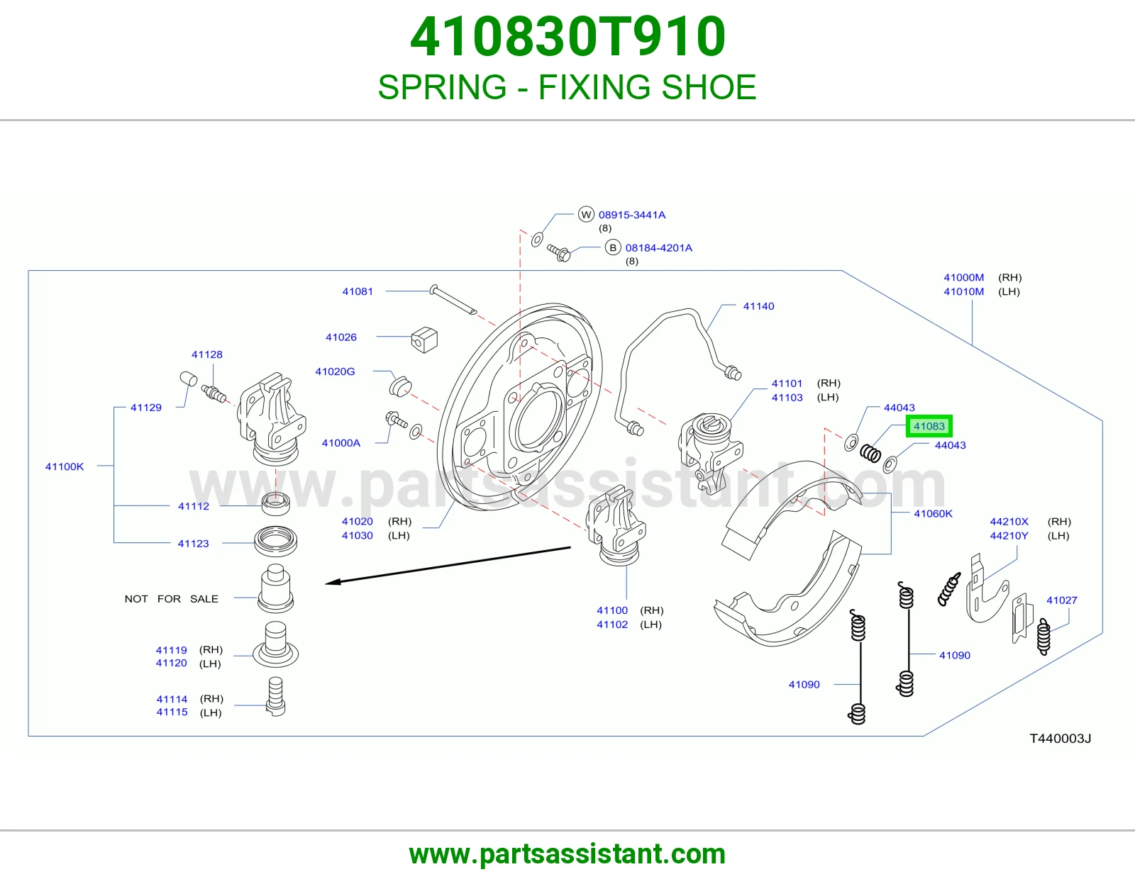 ياي تثبيت فحمات طبلة 410830T910