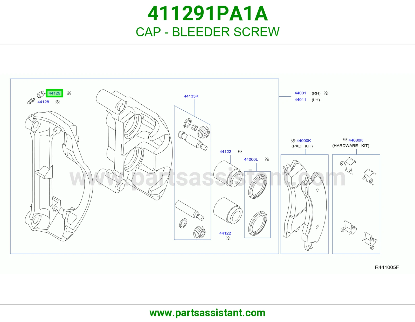 غطاء برغي تنفيس 411291PA1A