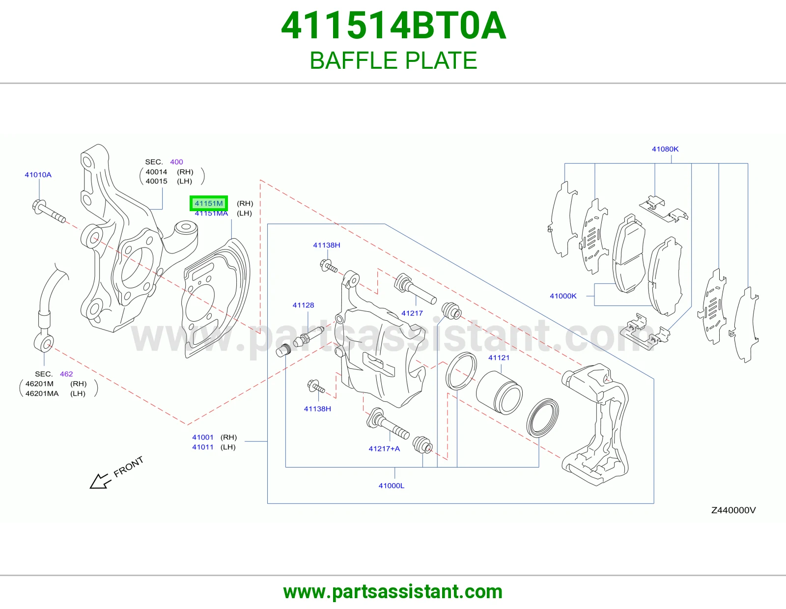 صاج حاجز 411514BT0A