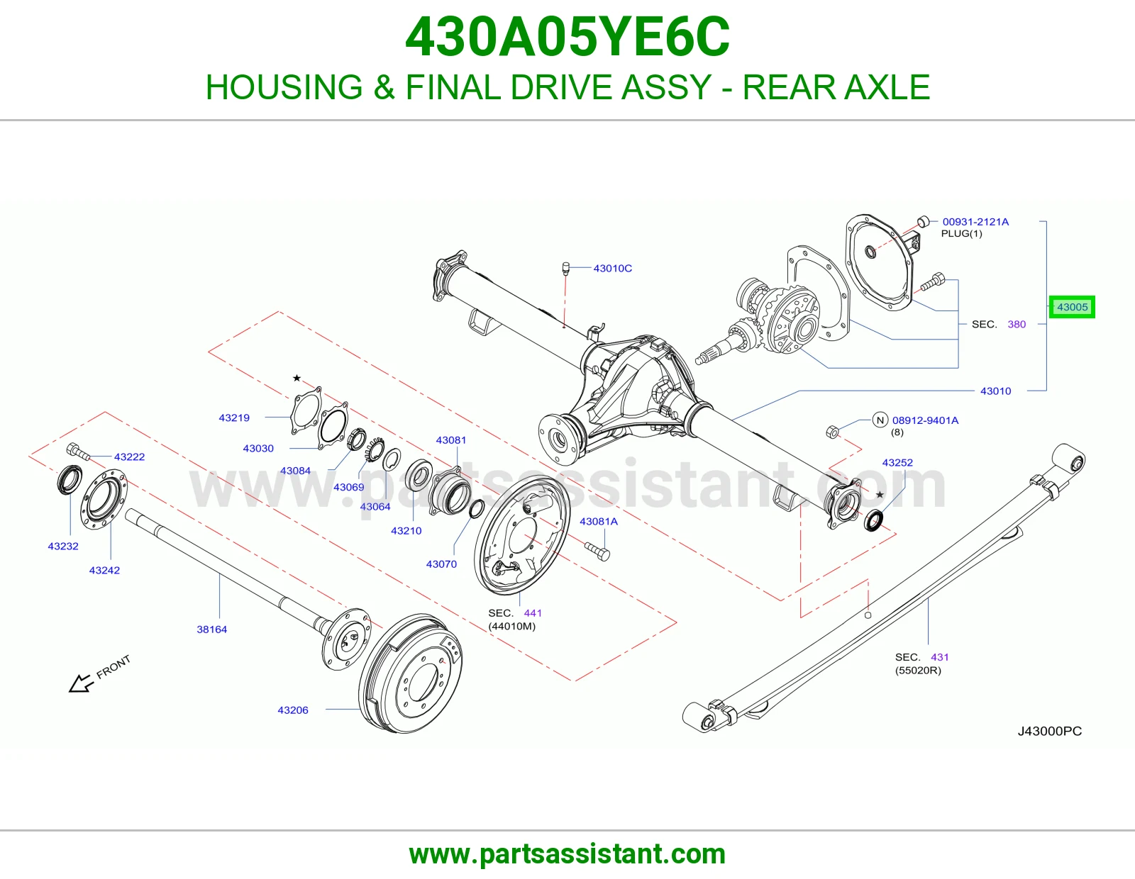 علبة دفرنس كامل عكس خلفي 430A05YE6C