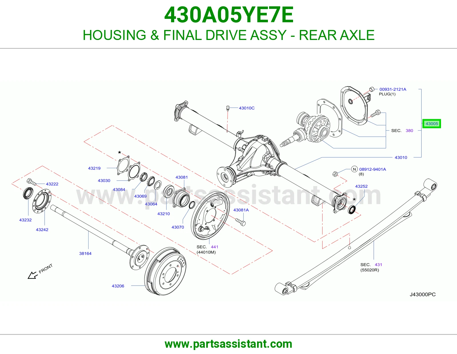 علبة دفرنس كامل عكس خلفي 430A05YE7E