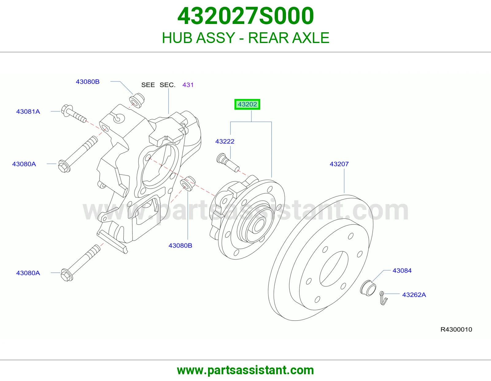 فلنجه كفر خلفي 432027S000