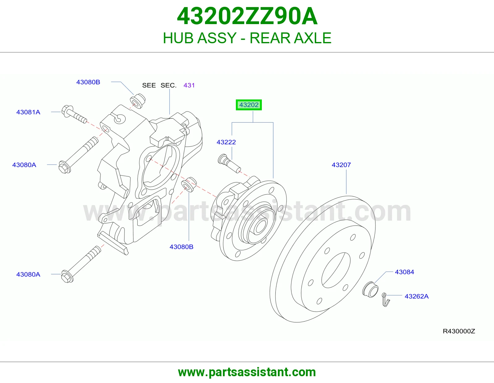 فلنجه كفر خلفي 43202ZZ90A