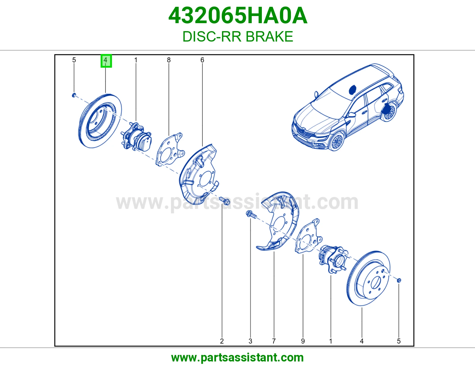 ديسك فرامل خلفية 432065HA0A