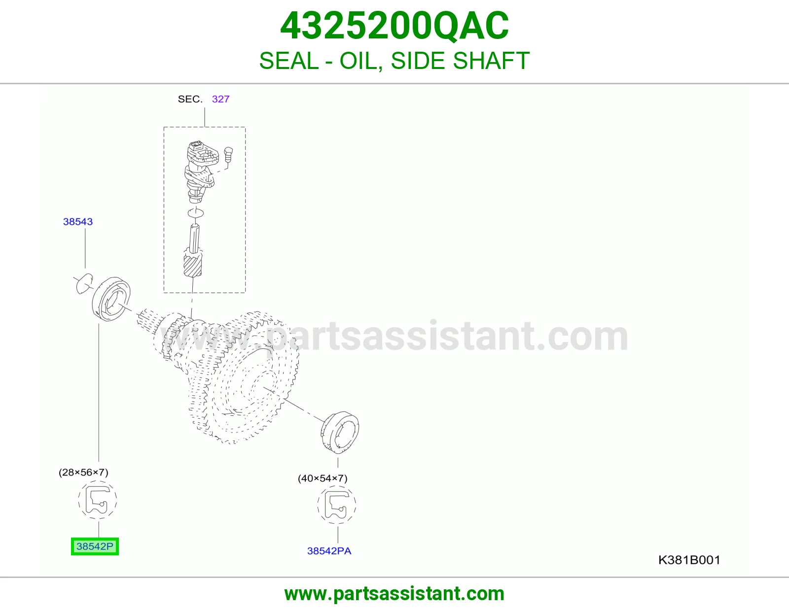 جلدة زيت عكس 4325200QAC