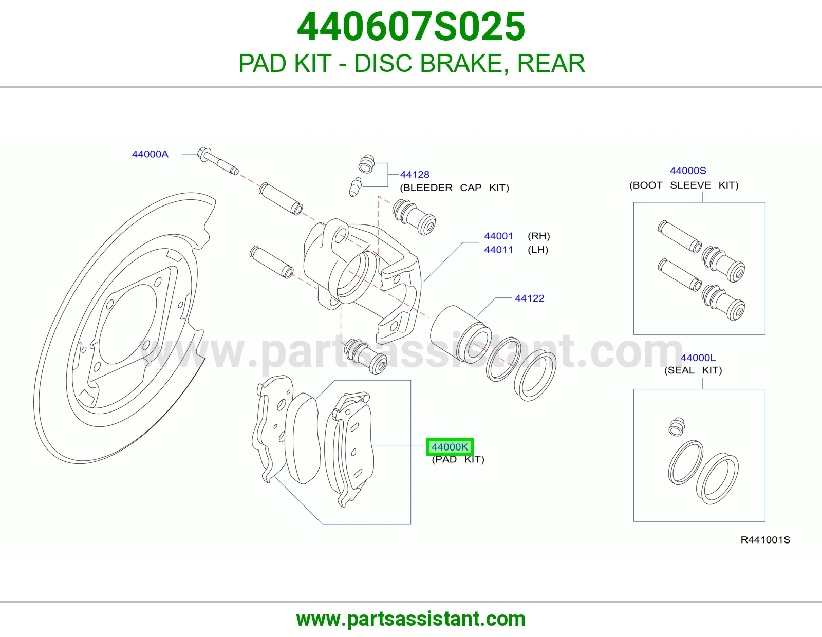 فحمات فرامل خلفي 440607S025