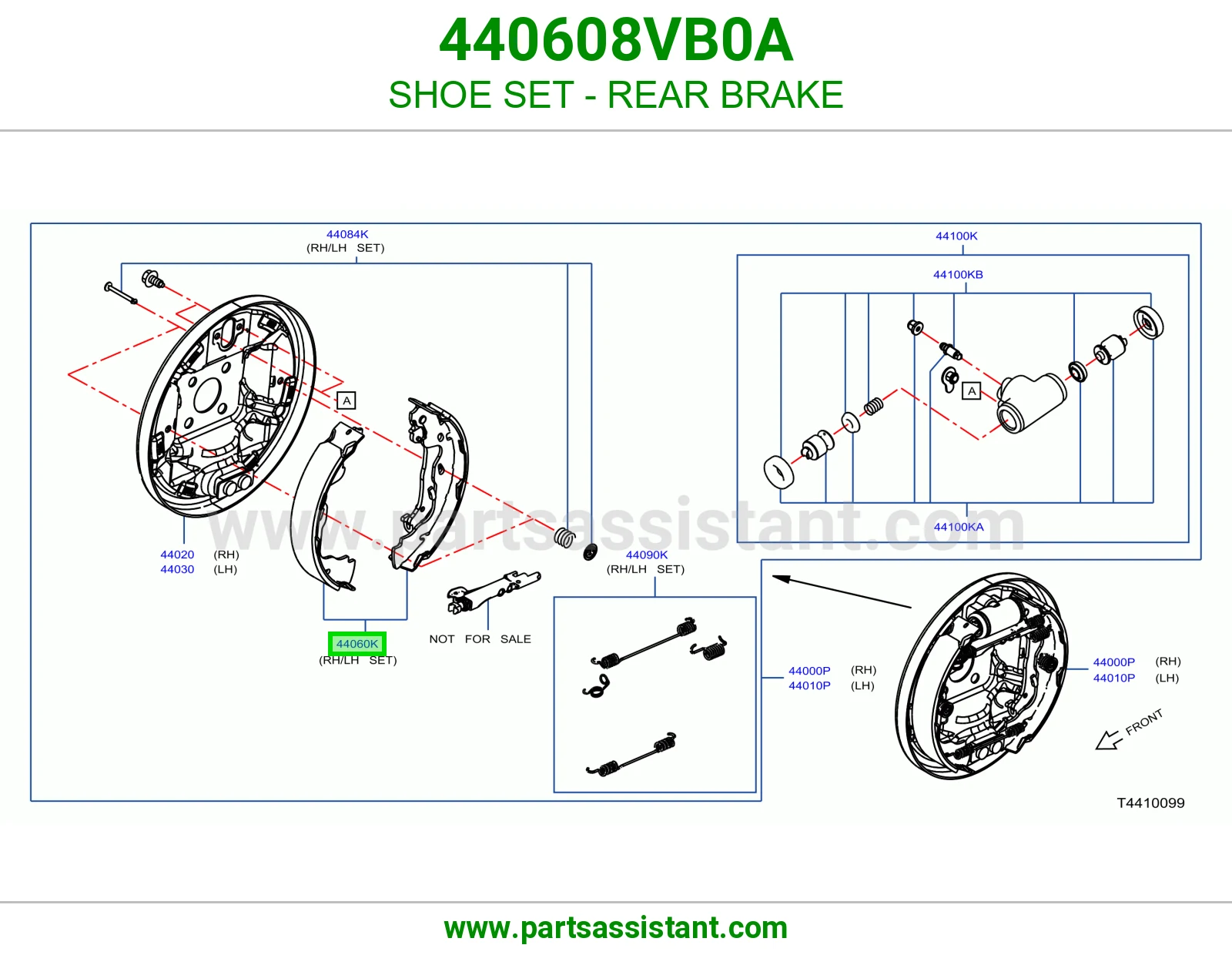 قماش فرامل خلفي 440608VB0A