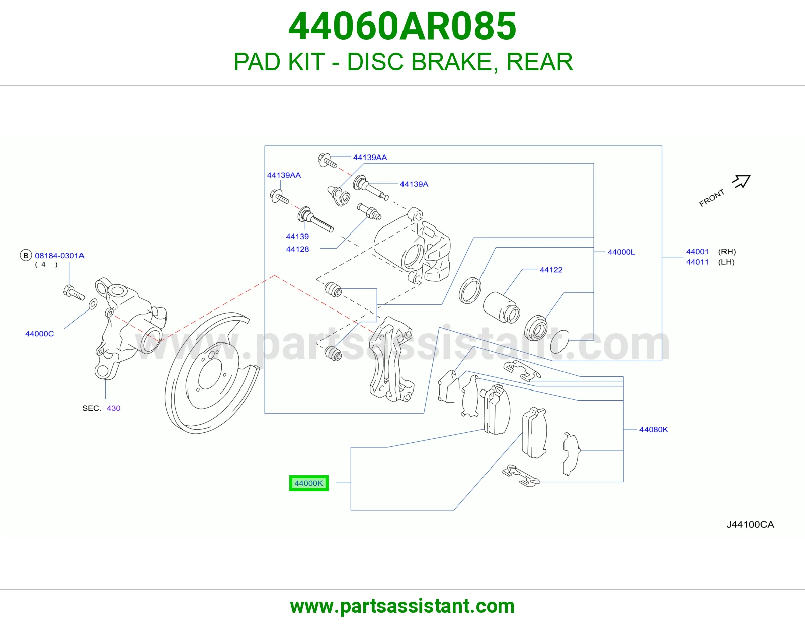فحمات فرامل خلفي 44060AR085