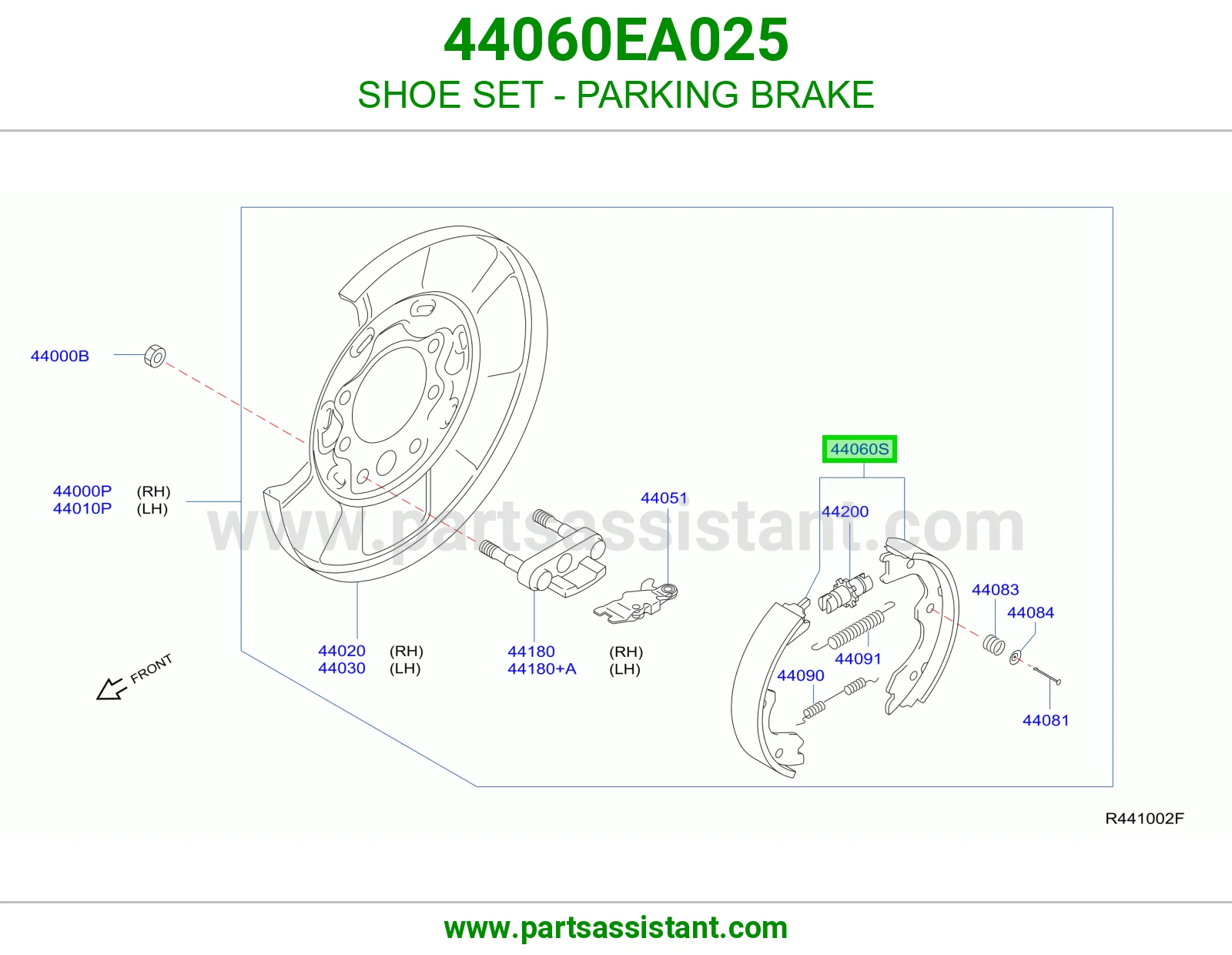 SHOE SET - PARKING BRAKE 44060EA025
