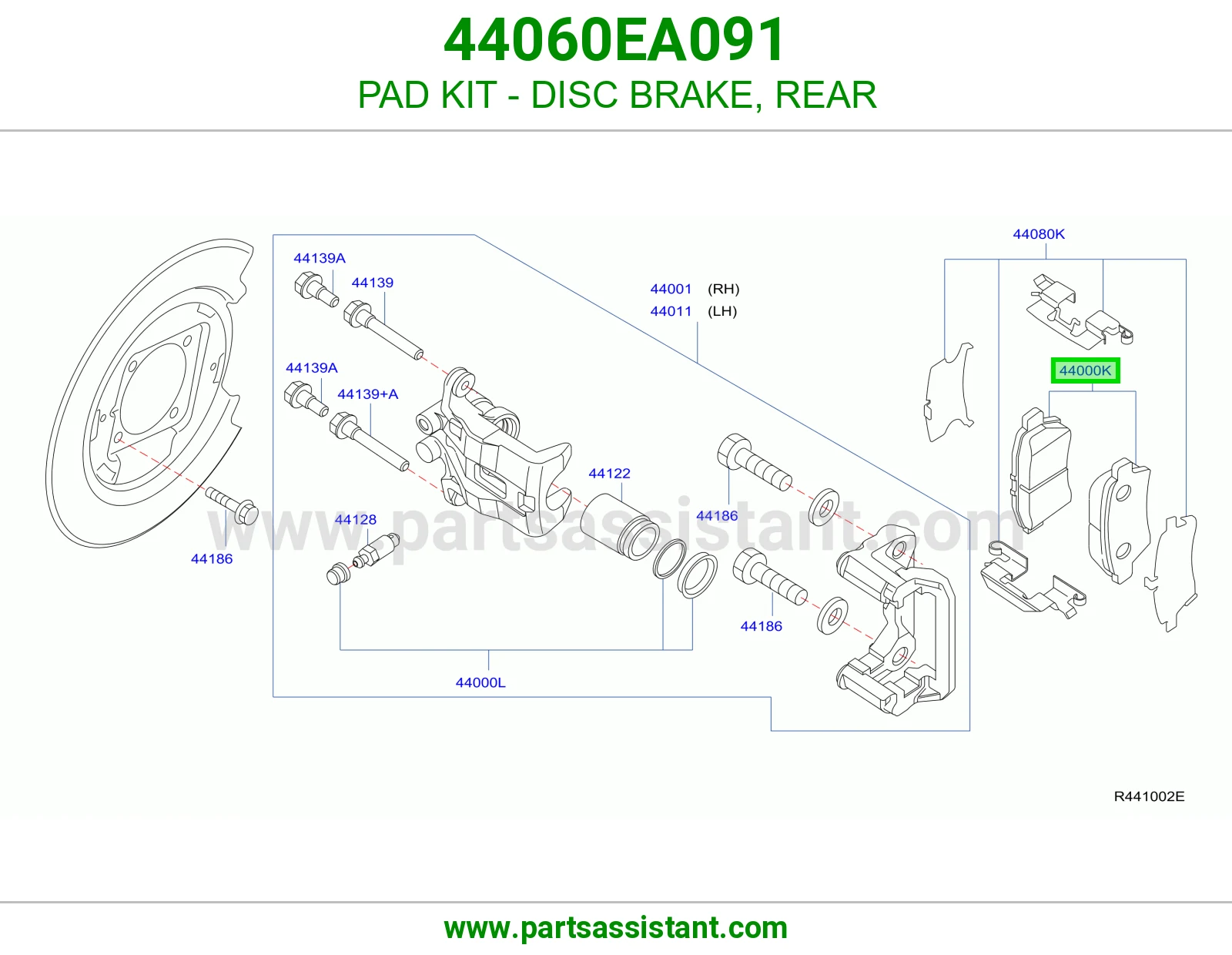 فحمات فرامل خلفي 44060EA091