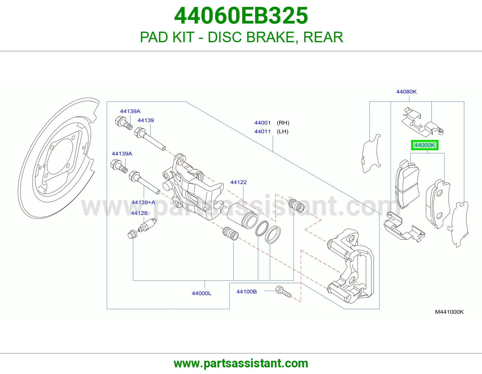 فحمات فرامل خلفي 44060EB325