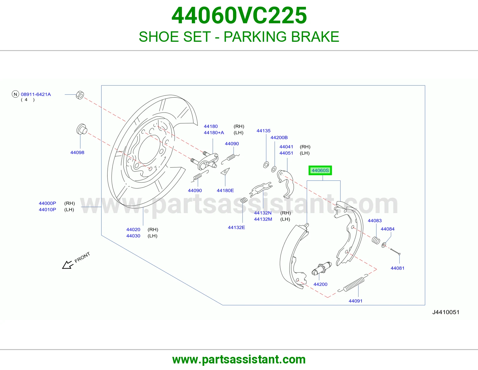 قماش جلنط خلفي 44060VC225