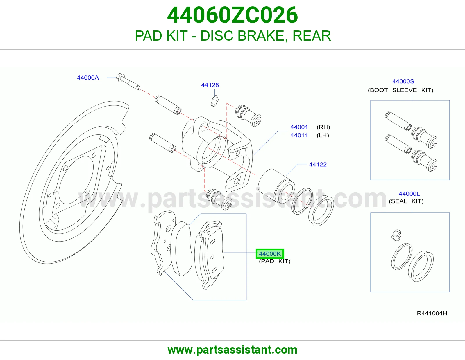 فحمات فرامل خلفي 44060ZC026