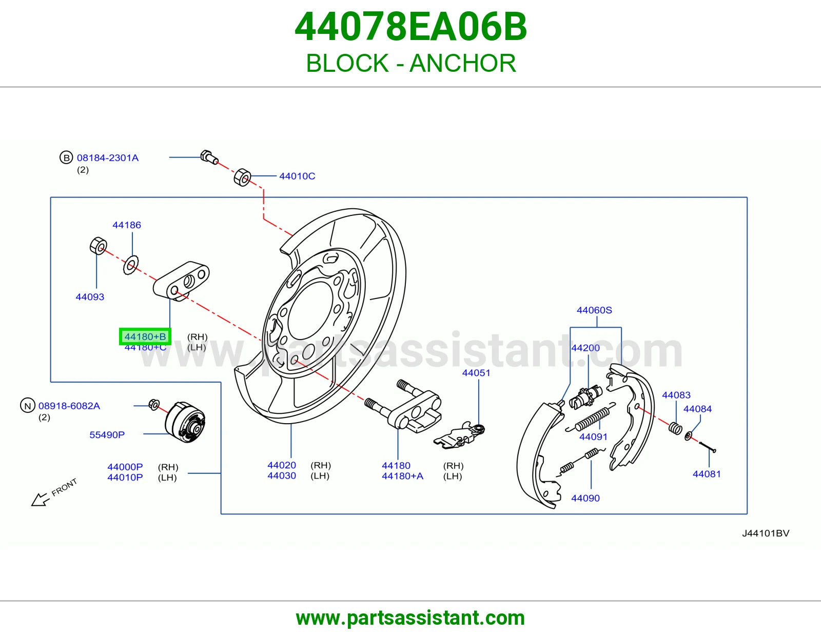 بلوك قاعدة تثبيت 44078EA06B