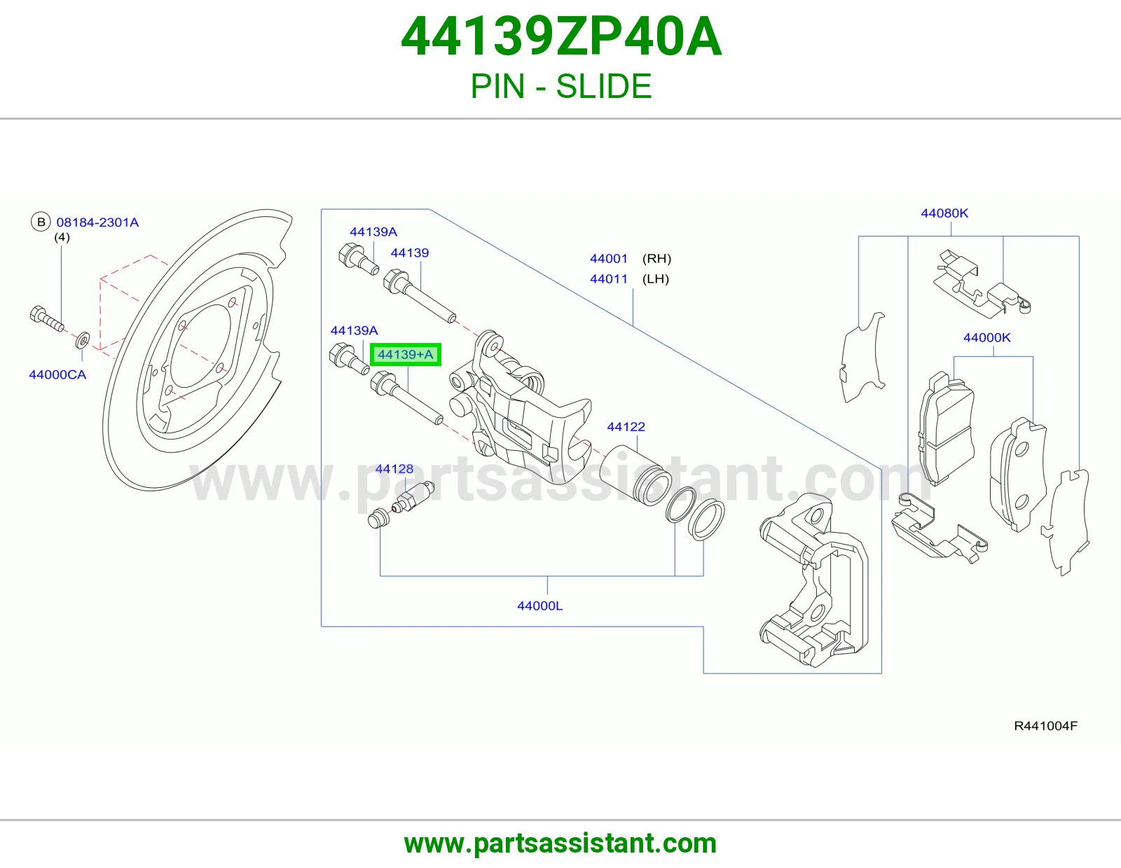 مسمار سحاب 44139ZP40A