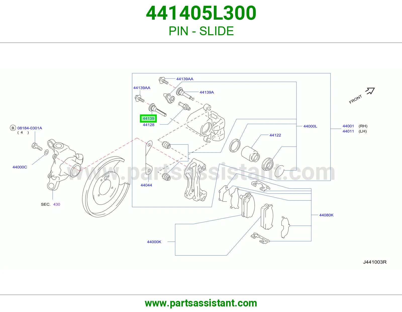 مسمار سحاب 441405L300