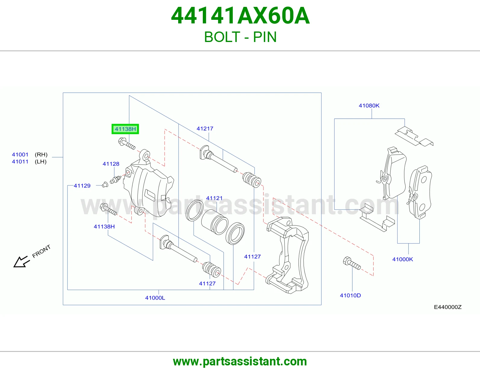 BOLT - PIN 44141AX60A