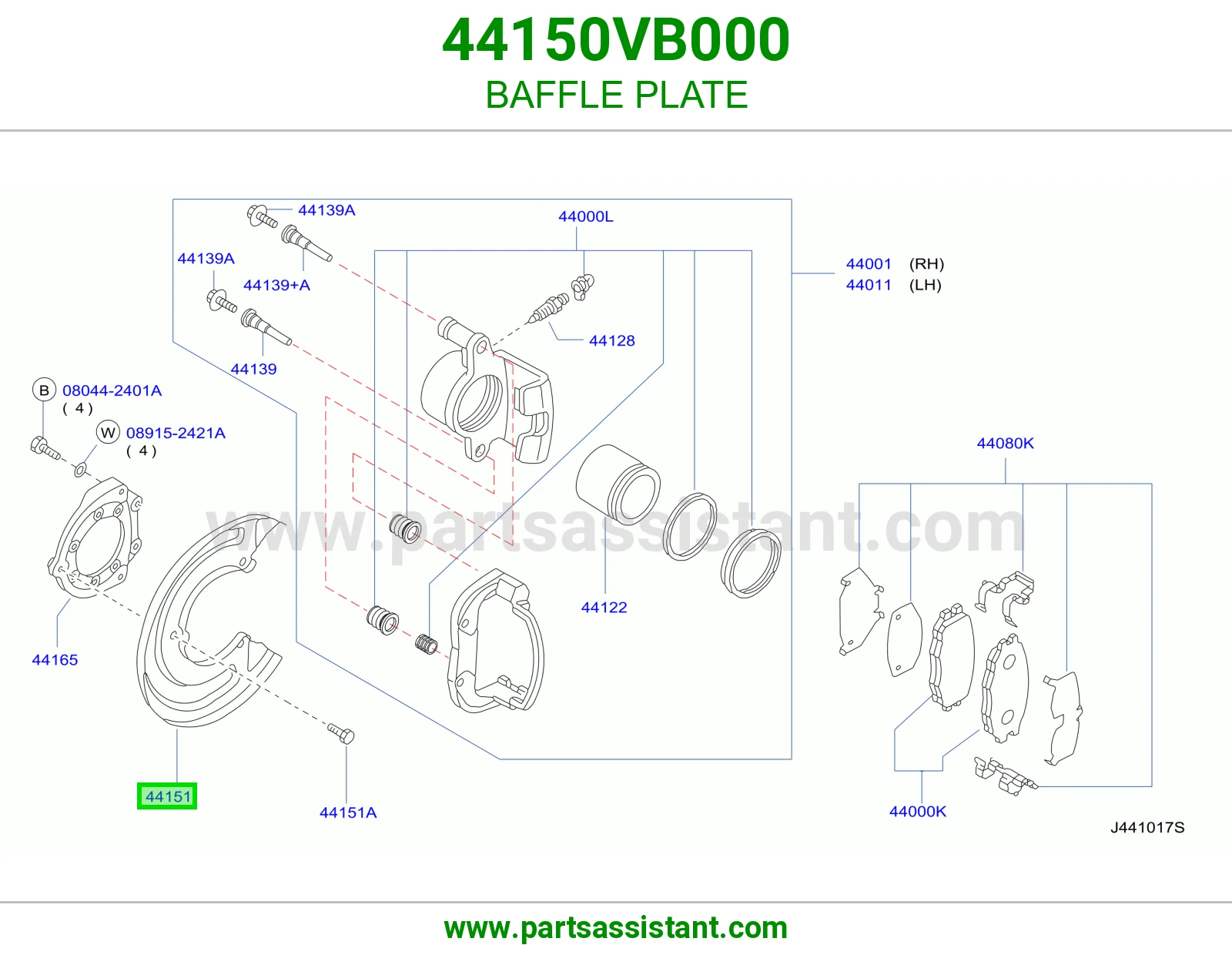 صاج حاجز 44150VB000