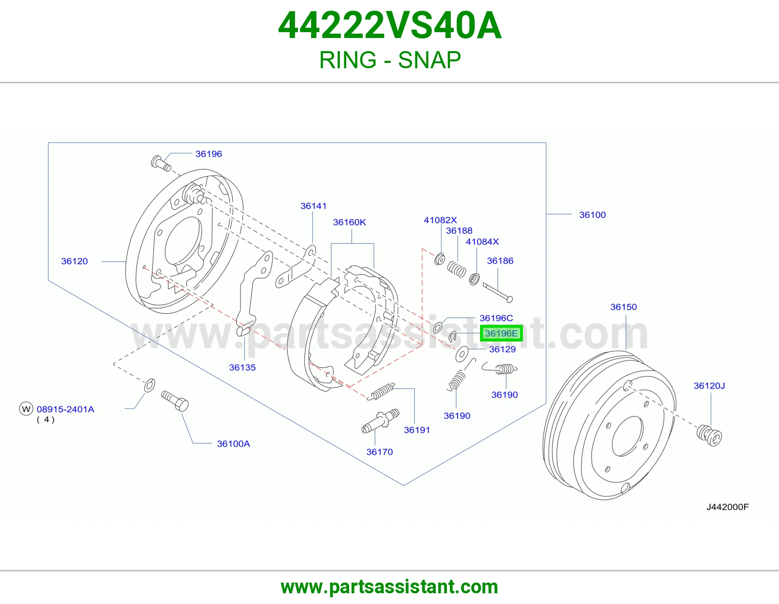 حلقة كلبس 44222VS40A