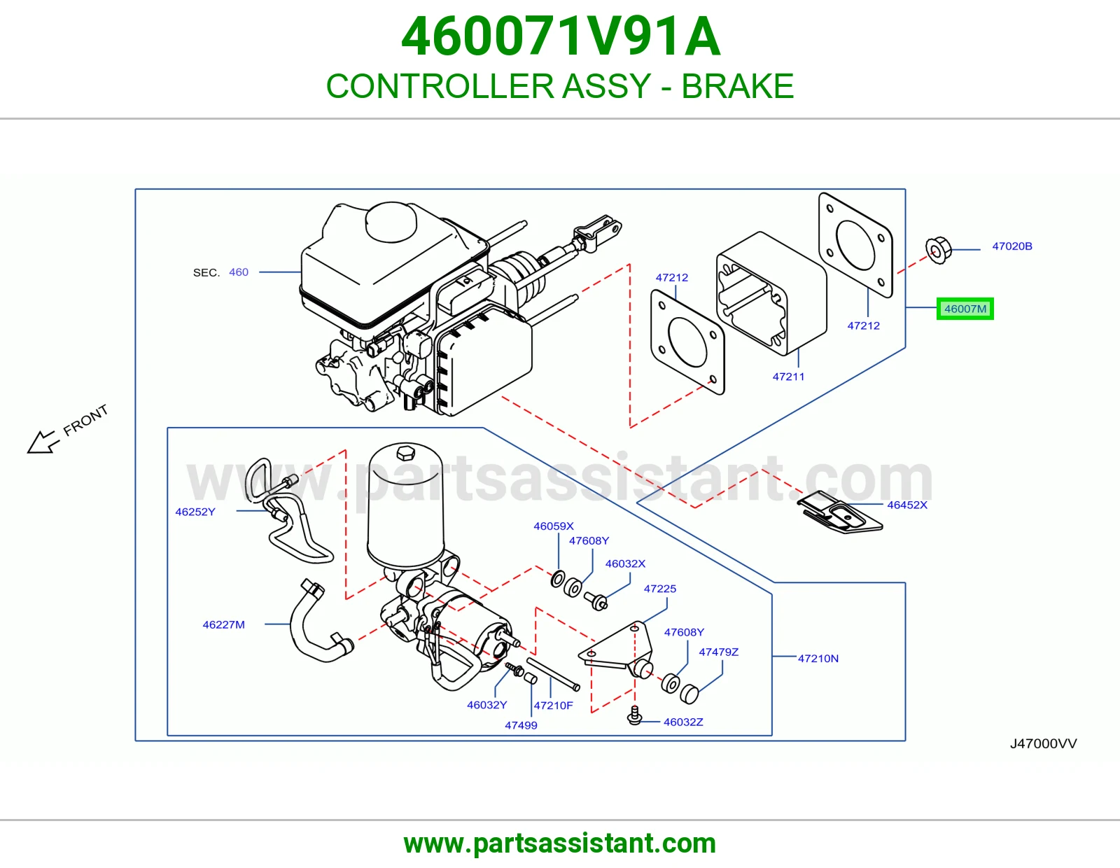 كنترول فرامل كامل 460071V91A