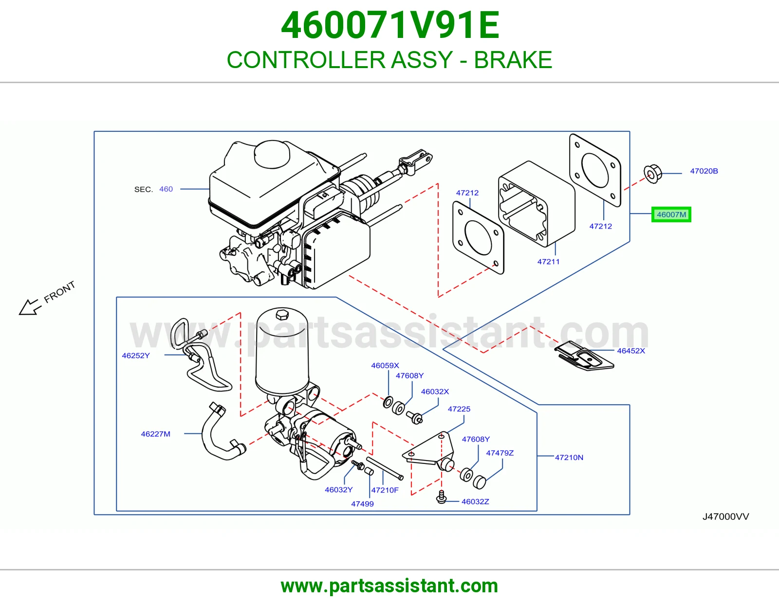 كنترول فرامل كامل 460071V91E