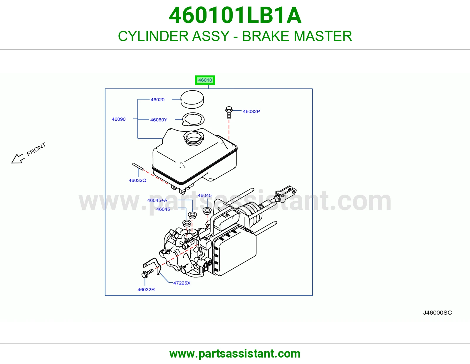علبه فرامل 460101LB1A