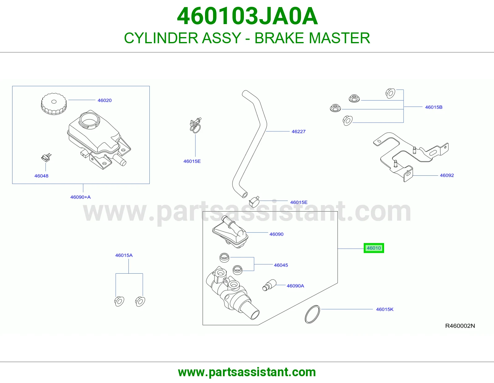 علبه فرامل 460103JA0A