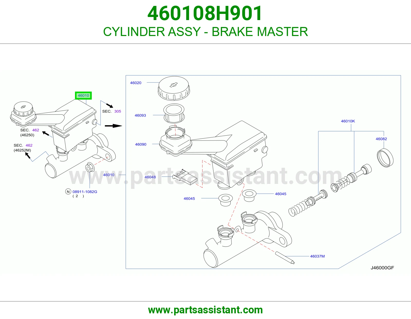 علبه فرامل 460108H901