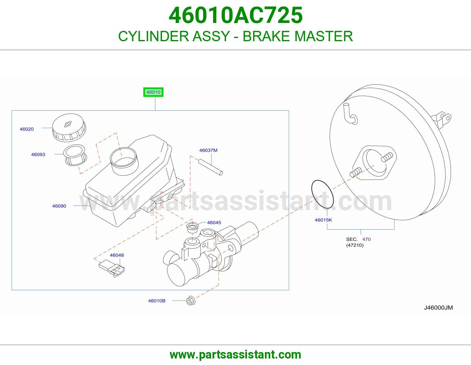علبه فرامل 46010AC725