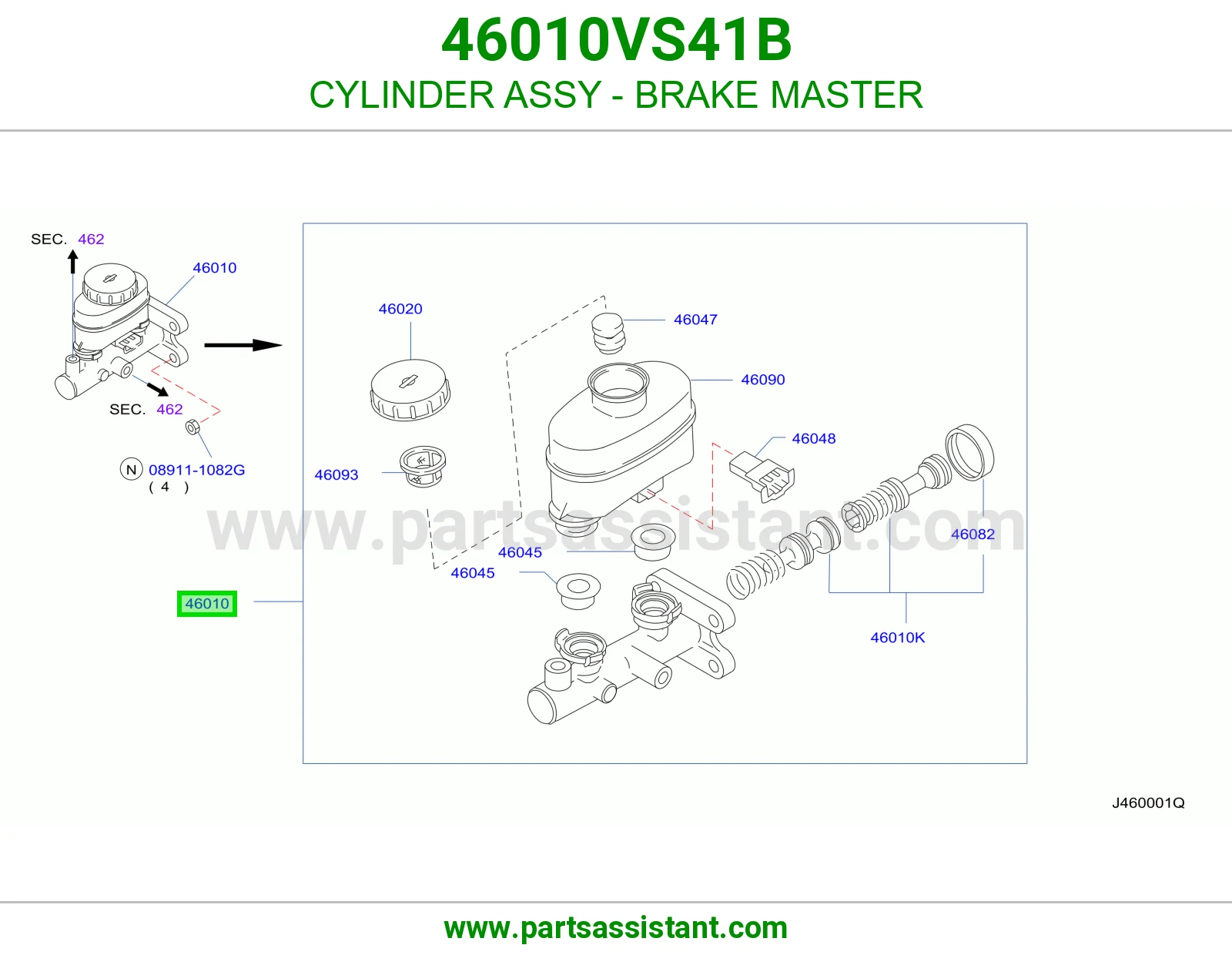 علبه فرامل 46010VS41B