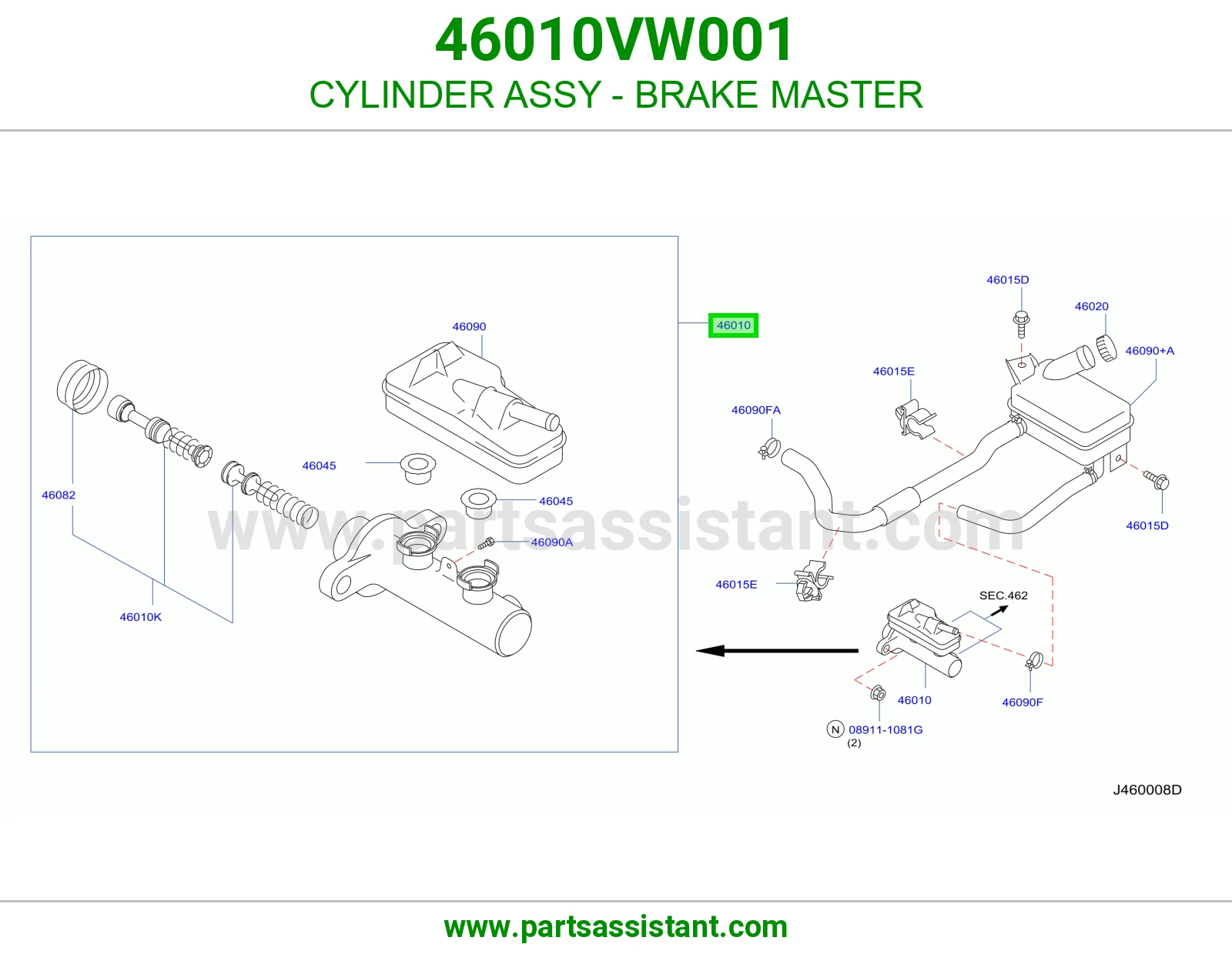 علبه فرامل 46010VW001