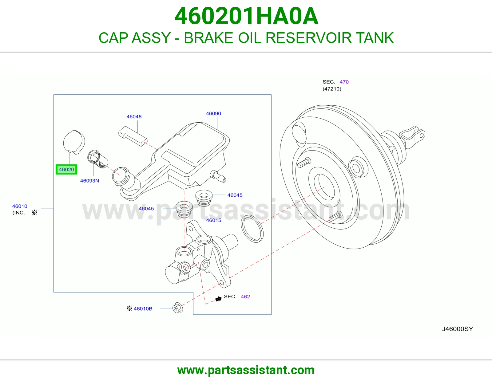 غطا علبه فرامل 460201HA0A